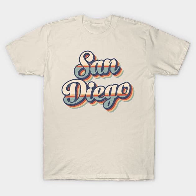 San Diego // Retro Vintage Style T-Shirt by Stacy Peters Art